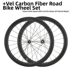 Meroca | Carbon 700C Lightweight Bucket Axle Disc Brake 36T Ratchet Hub 50mm Aero Wheelset