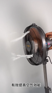 18" 80W Industrial Fan Stand Fan Electric Fan Strong Wind Cooling Fan Home 5 Speed Control 6 Blades Fan Aluminum