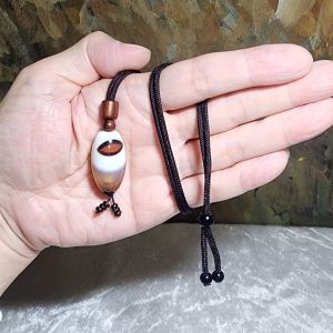 29.6mm Premium Tibetan Sardonyx Natural Eye Buddha Eye Dzi pendant 精品藏传缠丝玛瑙天眼佛眼红财神天珠