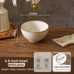 SHELI | Nordic Style Ceramic Dinnerware Set Plate Bowl Vintage Glaze