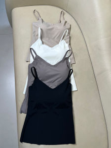 เสื้อชั้นในสายเดี่ยวแบบมีแผ่นเสริมหน้าอก JanZhang ทรงสลิมฟิต ทรงหลวม ทรงปกติ ผ้าไนลอน ผ้ายืด ทรงปกติ ฤดูร้อน 2025