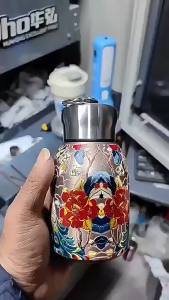 Outdoor With Lifting Ring Double-Layer Vacuum Handy Cup Stainless Steel Insulated Cups 300ml Portable Pocket Cup Insulated Cup