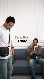 EVERNEXT - TAS SELEMPANG PRIA SLING BAG THEO PRIA WATERPROOF WAIST BAG