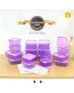 Wadah Penyimpanan Kulkas / Food container New Bambang ISO Set of 18Pcs