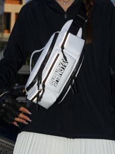 Reflective Lightweight Waterproof Outdoor Sports Bag for Cycling And Motorcycle Riding Street Style Oxford Fabric Womens Chest Bag