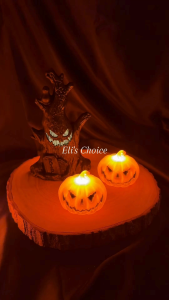 Hiasan Labu Lampu LED Dekorasi Lampu Halloween Pumpkin Jack O Lantern Lilin