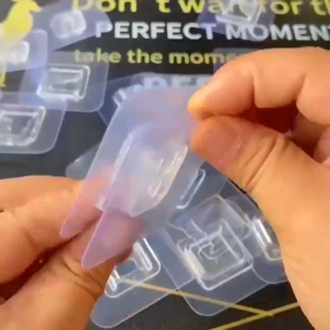 10/20 pairs of transparent double-sided adhesive hooks - firm and stable adhesion no residue | Wall mounted buckle design waterproof