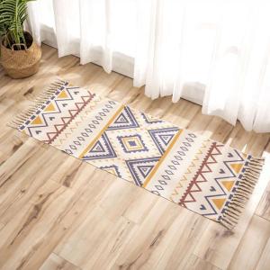 Ethnic Fringe Linen Jute Rug