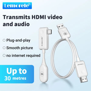 Lemorele | Lemorele 30M Wireless Type-C Transmitter Receiver HDMI Wireless Extender Kit Video Transceiver for TV Camera Projector Phone