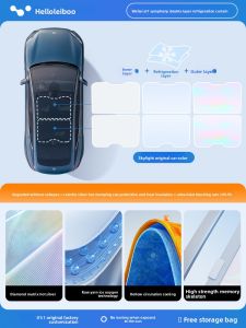 HELLOLEIBOO | Leibin Sunshade Curtain For Nio ET5T Panoramic Sunroof EC6 ET7 Car Top Heat Insulation Sun Protection Shade Simple Style Card Embedded