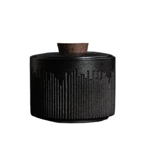 pdq | Small Tea Ceramic Jar Sealed Jar Decorative Storage Tank Tea Box Portable Tea Can Tea Container Tea Candy Jars