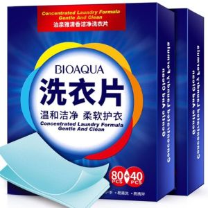 BIOAQUA 40PCS 120PCS Fragrance Laundry Liquid Paper Washing Powder Soap Softener Clothes Laundry sheet