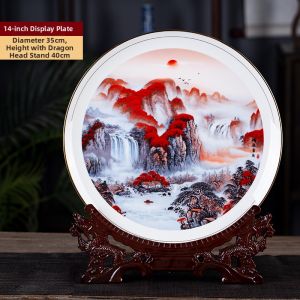 Gilded Fortune Porcelain Decorative Plate Bone China