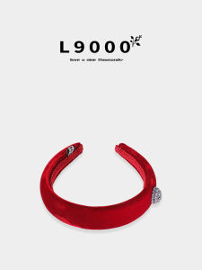 French Style Velvet Hairband Red Diamond White Enhancing Hair Clip Luxury Vintage Sensation Headwear Elegant Fashion Accessory