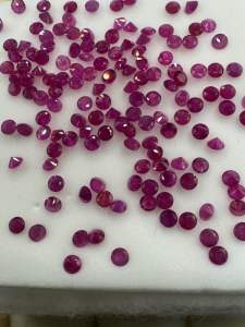 [Real Gem] Natural Ruby Africa 3 A Quality Round 2.1 mm พลอยดิบ ทับทิมพลอยแท้ one piece