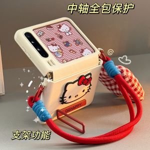 New Release Foldable Huawei PuraX Phone Case Flip Design Full Cover Protection against Drops And Scratches Womens Style White