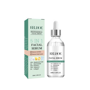 EELHOE | 5 In 1 Wrinkle Remover Face Serum Anti Aging Lifting Sagging Skin Lighten Fine Lines Whiten Moisturize Hyaluronic Acid Essence