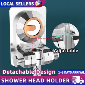 Shower Head Holder Bathroom Shower Head Portable Bracket Adjustable Wall-Mounted Self-Adhesive Shower Head Hanger