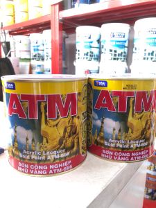 Sơn nhũ vàng ATM 666 (875ml). Dùng cho kim loại gỗ...