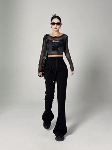Plum Purple High Waist Slimming Flared Trousers