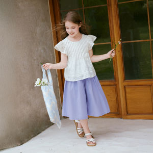 XIANGYING | Cotton Loose Leg Pants for Girls
