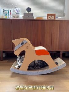 Pet Wonderland Cat Scratching Cardboard Rocking Toys Wear-resistant Scratcher Post Cat Climbing Tree