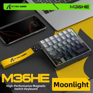 ATTACK SHARK | Single-Handed Magnetic Switches RGB Game Delta Keyboard