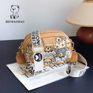 Beibaobao | Túi Vải Canvas Hình Gấu Đáng Yêu Thiết Kế Gốc