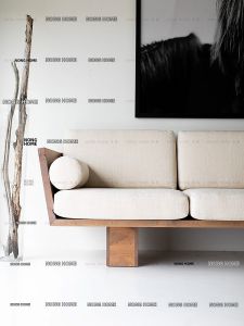 NONG HOME | Scandinavian Japanese Style Three Seater Sofa for Small Spaces