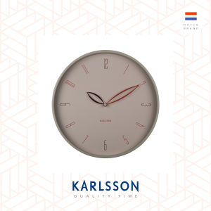 Karlsson Wall clock 40cm Petals metal warm grey. Design by: Boxtel & Buijs.
