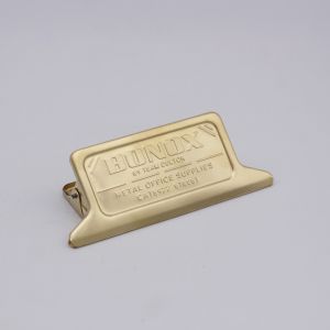 Japanese Dulton Metal File Storage Folder Color Hand Account Long File Clamps Stationery Brass Tent Clip Retro