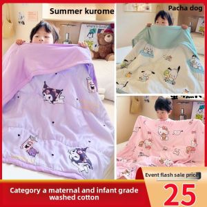 Sanrio Childrens Double Layered Air Conditioning Quilt Thin A-Class Water Machine Washable Nursery Special Purpose Summer Cool Quilt