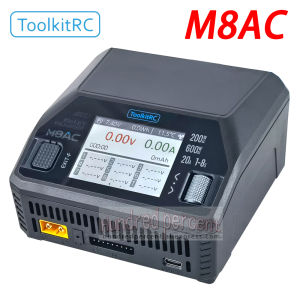 Bộ Sạc Và Xả Pin Lipo Thông Minh ToolkitRC M8AC 200W AC 600W DC 20A Cho Pin LiHV Lipo 1-8S PD 65W Phụ Kiện Xe Mô Hình FPV