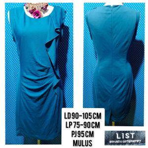 DRESS KUTUNG/SLEEVELESS BIRU(LIST) 17