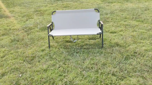 Outdoor Foldable Double Chair Portable Aluminum Rest Chair With Back Oxford Cloth Camping Chair