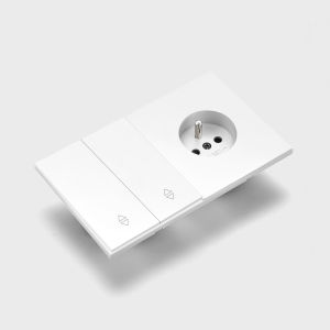 Skin Sensation France Skin Feel Paint Button Light Switch Integrated Panel Embedded Power Sockets Wall Socket DIY Combination