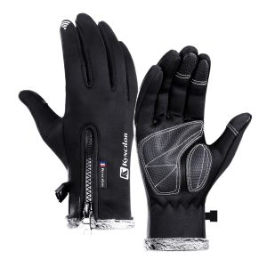 Men Women Autumn Winter Warm Touch Screen Velvet Mountaineering Cycling Gloves Anti Splash Water Shock Absorption Windproof