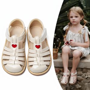Princess Style Girls Summer Sandals Woven Slip-On Soft Bottom Baby Shoes Kindergarten Roman Style Sandals for Little Girls