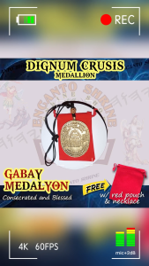 DIGNUM CRUSIS GABAY MEDALYON - Filipino Brass Medallion / Ethnic Brass Pendant / Kulturang Katutubo Accessory