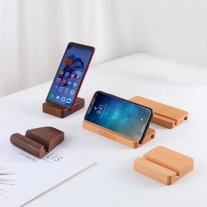 Wooden Phone Stand Double Slot Support Base Desk Stand for Mobile Phones Tablets IPads Universal