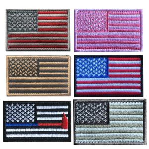Embroidered National Flag Shoulder Patches: Custom Cloth Patches & Magic Tape Arm Badges