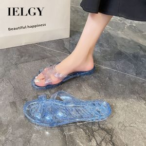 IELGY Crystal Sandals Womens Slippers Flat Bottom Do Not Absorb Water and Do Not Smell Feet Home Trendy