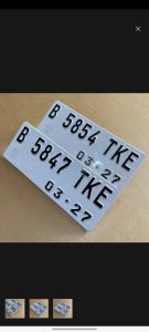 plat nomor terbaru putih baut tanam murah