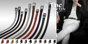 Louis Montini (The Helix) เข็มขัดผู้ชาย Mens Belt เข็มขัด PU แฟชั่น MPU13