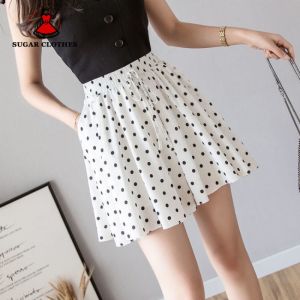SUGAR Short Pants for Women To Wear Loose In Summer New 2023 Wide Leg Pants Skirt Thin Summer High Waisted Chiffon Elastic Waist