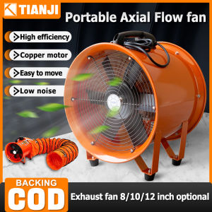 Portable axial flow fan 8/10/12inch Portable Ventilation Fan Industrial Ventilator High Power Exhaust Fan Extraction fan Air purifier Ventilation Exhaust | Low Noise | Large Air Volume | Energy Saving | Easy Install