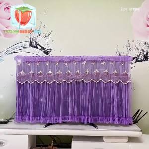 European Style TV Dust Cover Minimalist Lace Embroidery TV Cover Remove Household Living Room Protective Television Cover 32 Inch