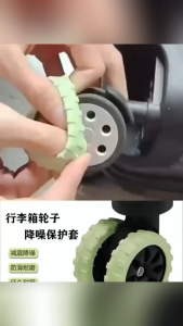 Stock no.170 8pcs/Set Luggage Wheel Protector Noise Reduction Antiskid Shock Absorption Durable