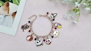 Bandai | The Nightmare Before Christmas Bracelets for Women Jack Skellington Sally Oogie Boogie Jewelry Charms Trend Accessories