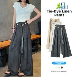 La Chapelle | Icy Silk Tye-dyed High-waisted Comfort Flowy Wide-leg Pants
